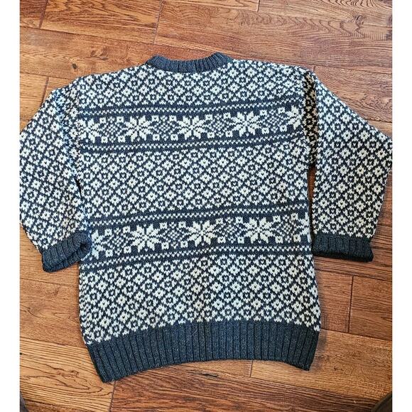 Vintage Edward Bryan Fair Isle Wool Knit Pullover Sweater Men Sz L Multi Grandpa - Picture 3 of 6